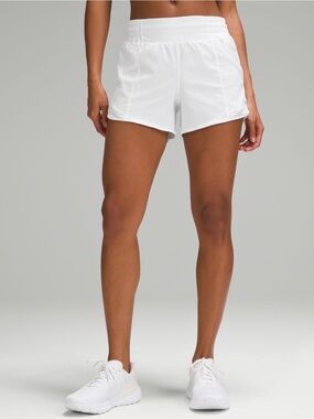 Lululemon Hotty Hot High-Rise Lined Short 4” White